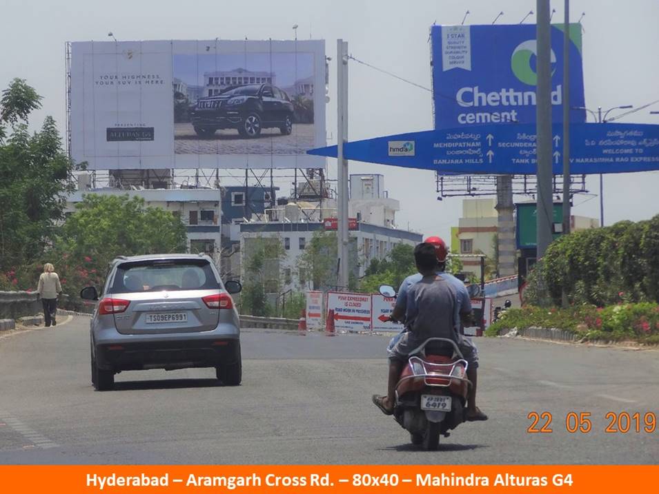 Best OOH Ad agency in Hyderabad, Hoardings Company Hyderabad, Hoardings Rates in Aramarh X Roads, Beside Metro Hyderabad